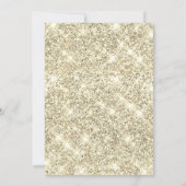 Glitter Dress,Tiara Navy Blue Gold Glitter Kaart (Achterkant)