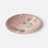 Glitter Drift Bachelorette Party | Bridal Partij Papieren Bordje (Gekanteld)