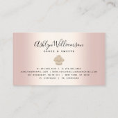 Glitter Drift Bakkerij Schuif Roze Visitekaartje (Achterkant)