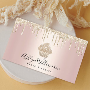 Glitter Drift Bakkerij Schuif Roze Visitekaartje