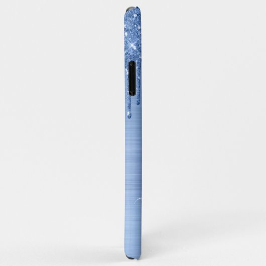 Glitter Drift Blue Monogram Case-Mate iPhone Case (Achterkant/rechts)