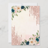 Glitter Drift Brunch & Bubble Vrijgezellenfeest Kaart (Achterkant)