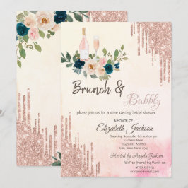 Glitter Drift Brunch & Bubble Vrijgezellenfeest Kaart