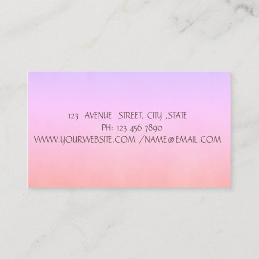 Glitter Drift Cake Mixer Bakery Visitekaartje (Achterkant)