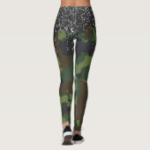 Glitter Drift Camouflage Camo Pattern Militaire Leggings (Achterkant)