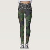 Glitter Drift Camouflage Camo Pattern Militaire Leggings (Voorkant)