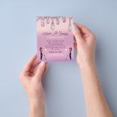 Glitter Drift Cartoon Maid Cleaning Service Flyer (Hand)