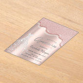 Glitter Drift Diamonds Dress Quinceañera Acryl Uitnodigingen (Laagn)