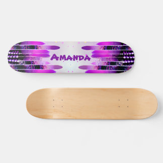 Glitter Drift Girly Name Personalized Skateboard