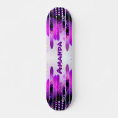 Glitter Drift Girly Name Personalized Skateboard (Voorkant)