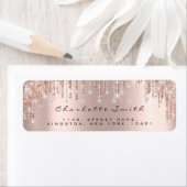 Glitter Drift Roos Diamond Return Address Labels (Insitu)