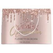Glitter Drift Roos Gold Tiara Quinceañera Groot Cadeauzakje (Voorkant)