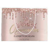 Glitter Drift Roos Gold Tiara Quinceañera Groot Cadeauzakje (Achterkant)
