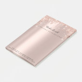 Glitter Drift roze roze roodbruine naam min. Post-it® Notes (Schuin)