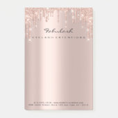 Glitter Drift roze roze roodbruine naam min. Post-it® Notes (Voorkant)
