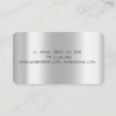 Glitter Drift Silver Cupcake Bakery Visitekaartje (Achterkant)