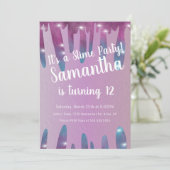 Glitter Drift Slime Party Birthday Sparkle Kaart (Staand voorkant)