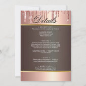 Glitter Drift Vellum Overlay Wedding Invitation Kaart (Achterkant)