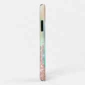 Glitter Drijft Roos Gold, monogram holografisch Case-Mate iPhone Case (Achterkant/rechts)