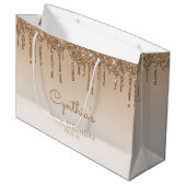 Glitter Drip 60e Verjaardag Goud Groot Cadeauzakje (Voorkant Gekanteld)