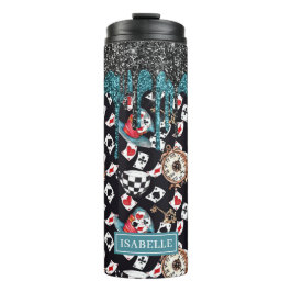 Glitter Drip Alice in Wonderland Thermosbeker