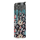 Glitter Drip Alice in Wonderland Thermosbeker (Gedraaid links)