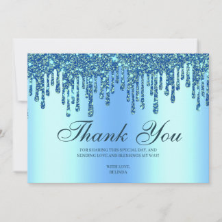 Glitter Drip Blue Baby Feet Bedankt voor je credit