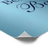 Glitter Drip Blue Feet Baby shower Welkomstteken Poster (Hoek)