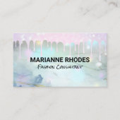 Glitter Drip Bokeh | Marmer Visitekaartje (Voorkant)
