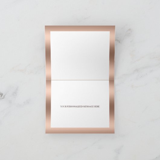 Glitter Drip Bronzen Baby Voeten Dank u kaart (Binnen)