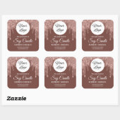 Glitter Drip Candle Beauty Product Label Sticker (Vel)