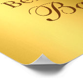 Glitter Drip Gold Feet Baby shower Welkomstbord Poster (Hoek)