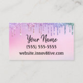 Glitter drip Innov8tive Posh visitekaartje (Achterkant)