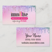 Glitter drip Innov8tive Posh visitekaartje (Voorkant / Achterkant)