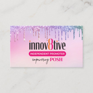 Glitter drip Innov8tive Posh visitekaartje