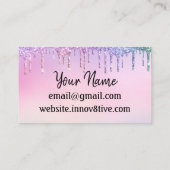 Glitter drip Innov8tive Posh visitekaartje (Achterkant)