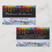 Glitter Drip | Leather Bokeh | MODE Visitekaartje (Voorkant / Achterkant)