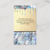 Glitter Drip | make-up kit Visitekaartje (Achterkant)