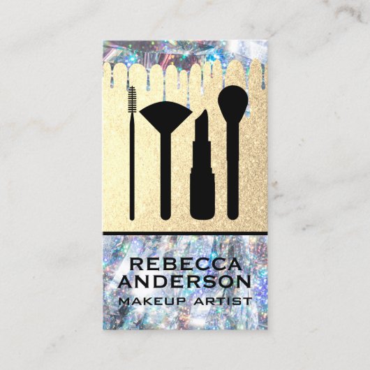 Glitter Drip | make-up kit Visitekaartje (Voorkant)