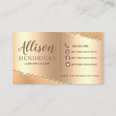 Glitter Drip Metallic Folie Eyelash Visitekaartje (Achterkant)