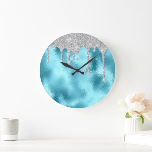 Glitter Drip Ocean Glitter Grote Klok (Huis)