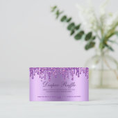 Glitter Drip Paars Baby shower Diaper Raffle Encl Informatiekaartje (Staand voorkant)