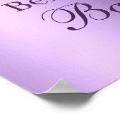 Glitter Drip Paars Feet Baby shower Welkomstteken Poster (Hoek)