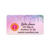 Glitter Drip Pastel Innov8tive + Adres Etiket (Voorkant)