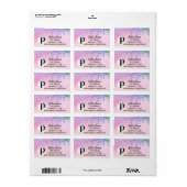 Glitter Drip Pastel Perfect Posh Adres Label (Full Sheet)