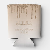 Glitter Drip Quinceañera, speciaal ontwikkeld Blikjeskoeler (Achterkant)