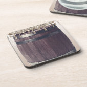 Glitter Drip Rustic Glam Country Barrel Bier Onderzetter (Linkerzijde)