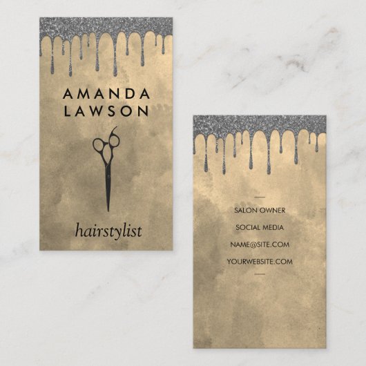 Glitter Drip | Scharen Logo Visitekaartje (Voorkant / Achterkant)