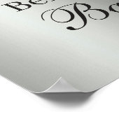 Glitter Drip Silver Feet Baby shower Welkom Poster (Hoek)