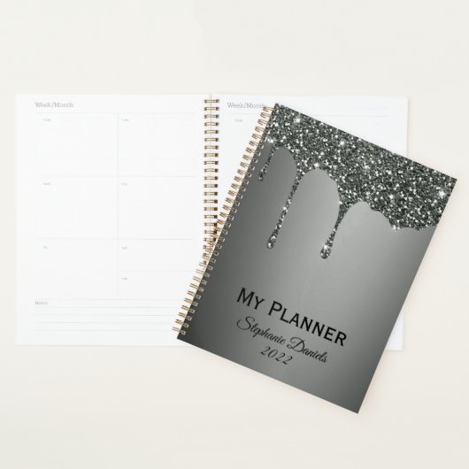 Glitter Dripping Paint Planner (Display)